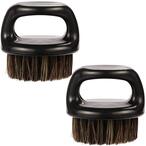 اشتري Borogo Barber Brush For Fades 2-Pack (Essential Tool For Professional Barbering  Grooming Services) Beard Brush Neck Face Duster Brush For Hairdressing Salon Household في الامارات