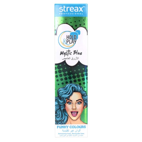 Streax Professional Hold And Play Funky Hair Colour Mystic Blue 100g