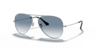 Ray- Ban Unisex Full Rim Aviator Gradient Metal Silver Sunglasses RB3025-003/3F-55