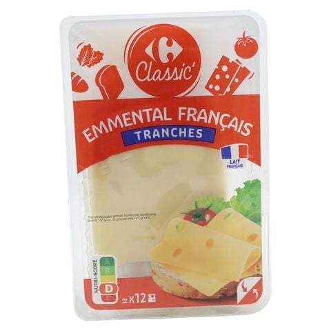 Buy Carrefour French Emmental Cheese Slices 200g in Saudi Arabia