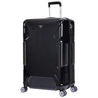 Eminent Hard Case Travel Bag Large Luggage Trolley Polycarbonate Lightweight Suitcase 4 Quiet Double Spinner Wheels With Tsa Lock KJ84 Black