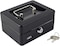 Rubik Small Cash Box Steel Register With Tray And Lock Durable Portable Money Box Safe For Bills Jewelry Receipts Coins (15x12x7.5cm) Black