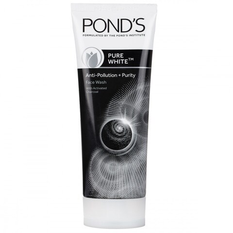 Ponds Pure White Anti-Pollution + Purity Facewash 100g with Activated Charcoal