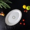 Royalford 14&quot; Melamineware Serving Plate- Rf11814 Lightweight And Premium-Quality Dinnerware, Dishwasher-Safe And Chip-Resistant, White And Grey
