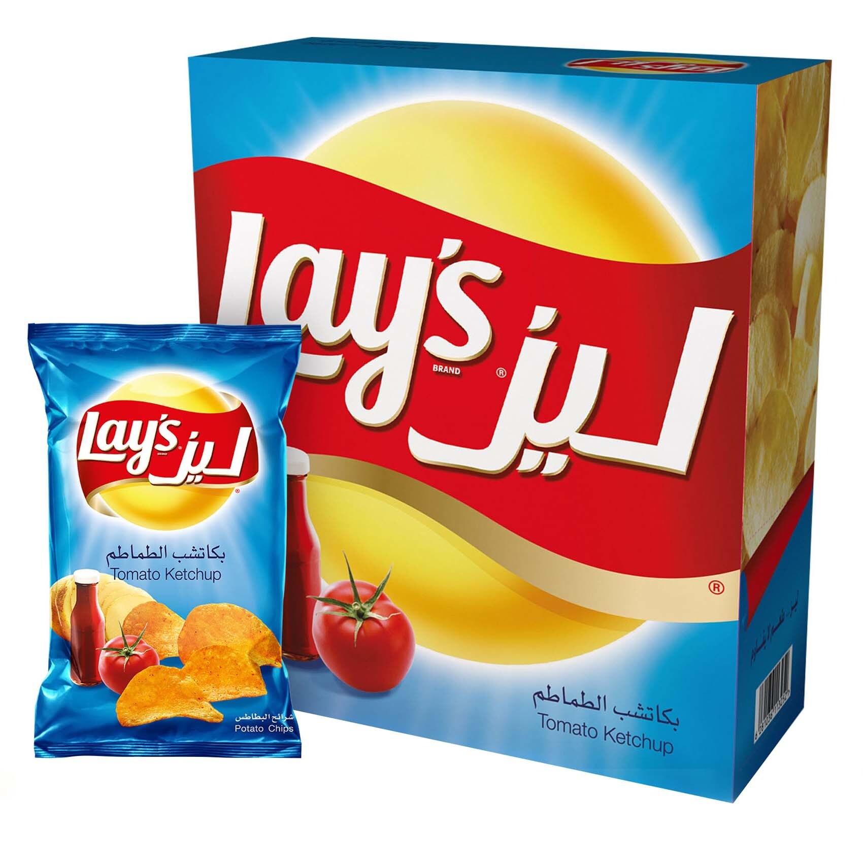 Buy Lay's Tomato Ketchup Potato Chips 23gx14 Online Shop Food