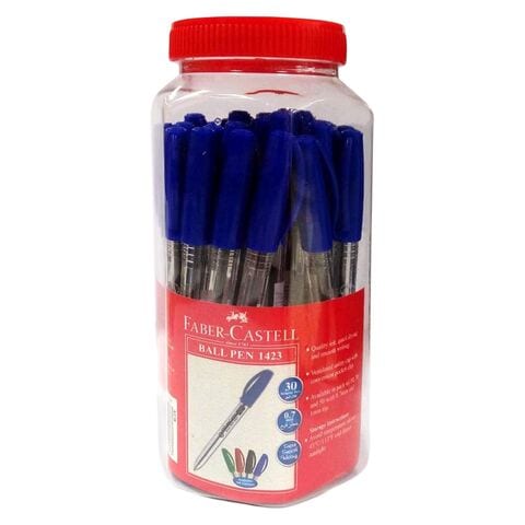 Faber-Castell Ballpoint Pen 1423 Blue 0.7mm 30 PCS