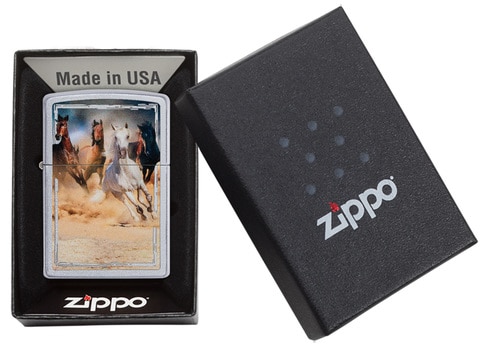 Zippo Lighter Model 205 Ci408447 Horses