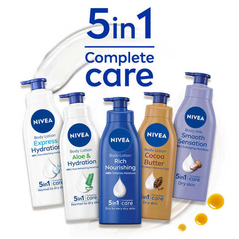 NIVEA Body Lotion Extra Dry Skin Nourishing Almond Oil And Vitamin E 625ml