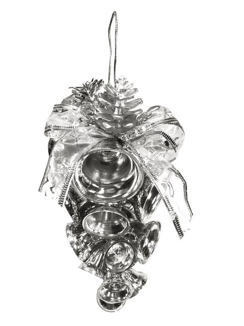 Christmas Magic-Silver Bell Cluster 16cm&lt; &gt;Silver&lt; &gt;16cm&lt; &gt;Any Ages&lt; &gt;