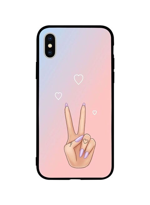 Theodor - Protective Case Cover For Apple iPhone XS Victory Sign &amp; Heart
