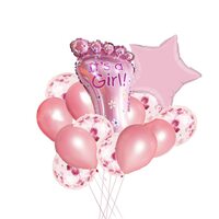 It&rsquo;s a girl Balloon Set [14 Pieces] Baby Shower Decorations for girl, Baby girl Balloons for Birthday Party Decoration Gender Reveal Supplies