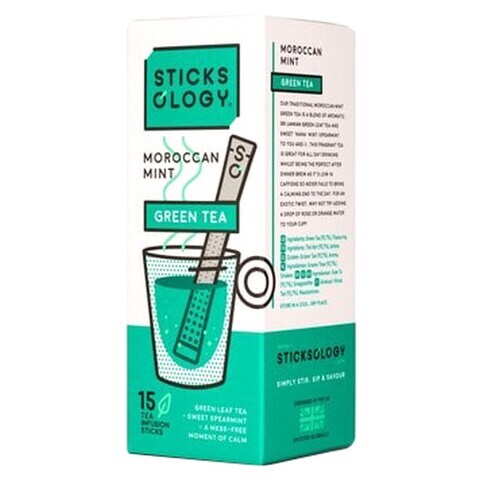 Sticksology Moroccan Mint Green 15 Tea Sticks