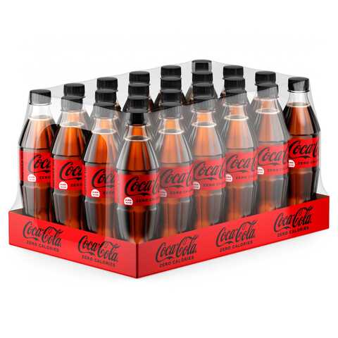 Coca-Cola Zero Calories Carbonated Soft Drink PET 500ml Pack of 24