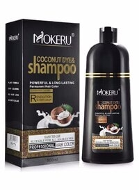 MOKERU Coconut Black Hair Color Shampoo Dye 500 Ml