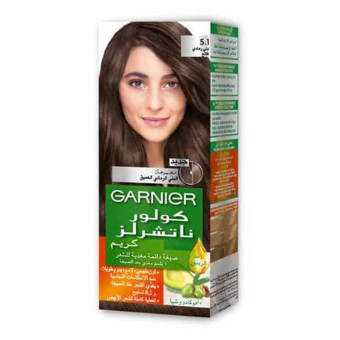 Buy Garnier Color Naturals Creme Hair Colour 5.1 Deep Ashy Light Brown 100ml in Saudi Arabia