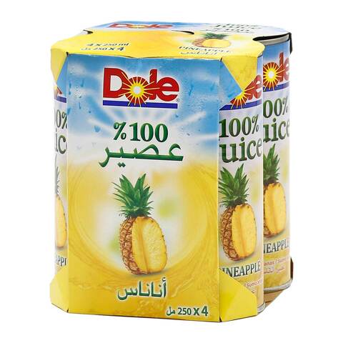 اشتري دول - عصير أناناس 250 مل × 4 في السعودية