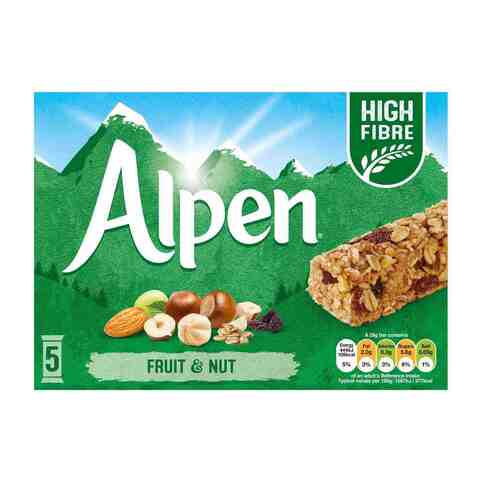 Alpen Fruit And Nut Muesli Bar 29g Pack of 5