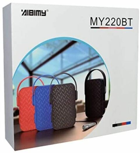 MY220BT (AIBIMY) Portable Bluetooth Speaker With Mini Microphone - Blue