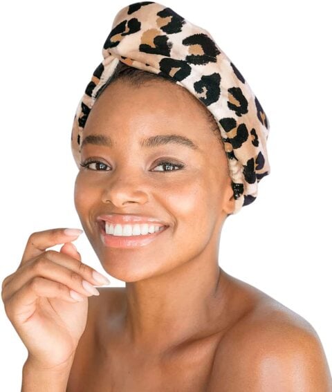 Buy Kitsch Microfiber Hair Towel Wrap For Women, Hair Turban For Drying Wet  Hair, Easy Twist Hair Towels, Super Absorbent And Ultra Soft Microfiber  Towel, Hair Wrap, After Spa Hair Towel (Leopard)