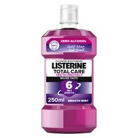 Listerine Total Care Teeth Protect 6 Benefit Fluoride Daily Mouthwash Milder Taste Smooth Mint 250ml