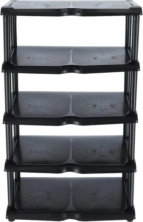 Royalford 5 Layer Shoe Rack Rf10912 Plastic Multi Purpose Storage Rack For Slipper Sandals Shoes Storage Rack For Home Office Living Room And