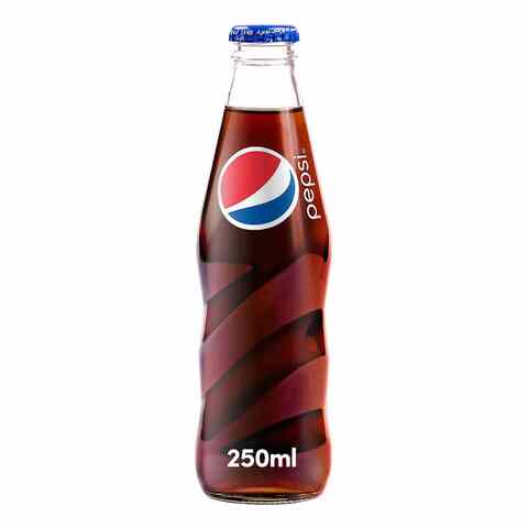 Buy Pepsi Carbonated Soft Drink Glass Bottle 250ml Online - Shop Beverages  on Carrefour UAE