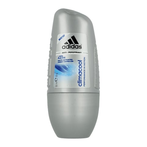 Buy Adidas Climacool Anti-Perspirant Roll-On Silver 50ml in Saudi Arabia