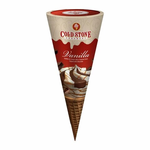 Buy Cold Stone Vanilla with Caramel Swirl Cone Ice Cream - 105 ml in Egypt