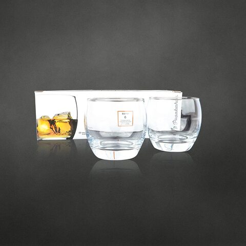 Generic Set Of 6 Glasses, Bourbon Glasses For Cocktails, Rock Style Drinking Glassware Model (41010)