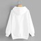 Sofia Clothing Unisex Hoodie Sweatshirt Long Sleeve with Pockets (White,XS)