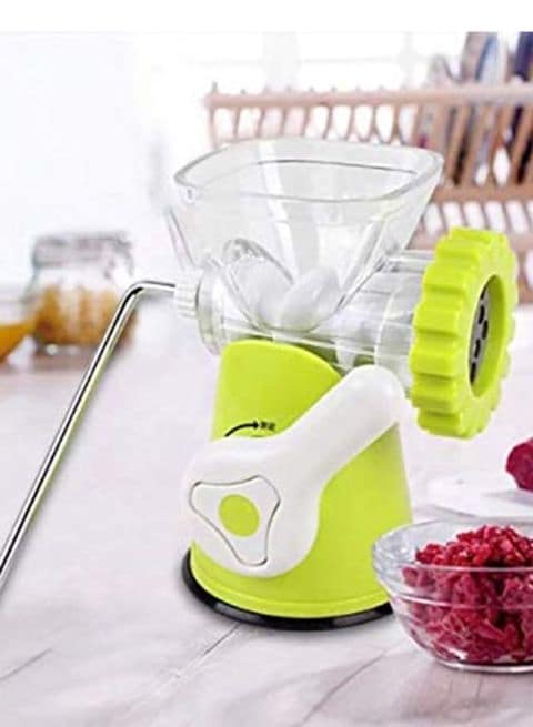 Generic Multi-Function Manual Juicer And Meat Grinder Clear/Green 36x9.5centimeter