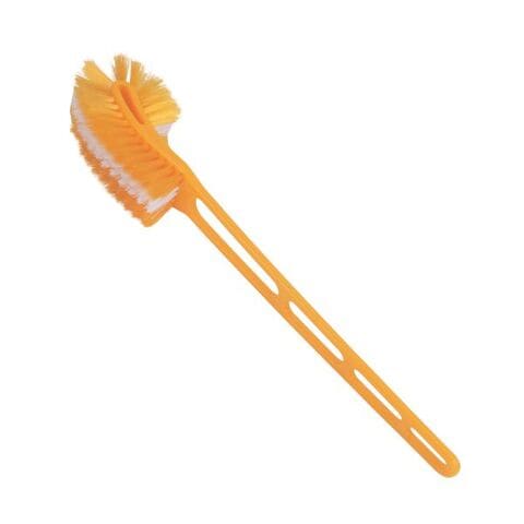 CLASSYTOUCH Double Side Toilet Cleaning Brush (21&amp;Prime; inch-Yellow), 1901456, CT-0145, 48.5x9x12 cm
