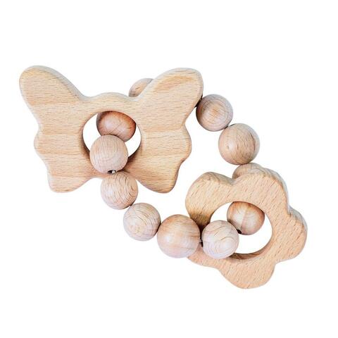 اشتري Bebe Au Lait Wooden Teether TEBWBF - Butterfly  Flower في الامارات