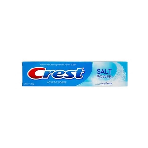Crest Active Fluoride Salt Power Icy Fresh Toothpaste - 125 ml