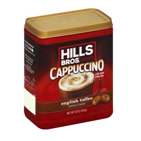 Hills Bros Cappuccino English Toffee Instant Coffee Mix 454g