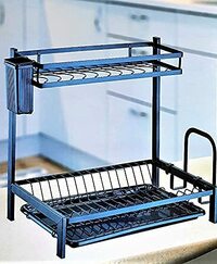 Generic Dish Drying Rack With Utensil Holder, Cutting Board Holder And Dish Drainer For Kitchen Counter (2-Tier)