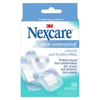 Nexcare Clear Waterproof Bandages Assorted 30 PCS