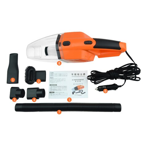 Generic-Portable 120W Car Vacuum Cleaner Household Handheld Perfect Accessories Kit for Detailing and Cleaning Car Interior