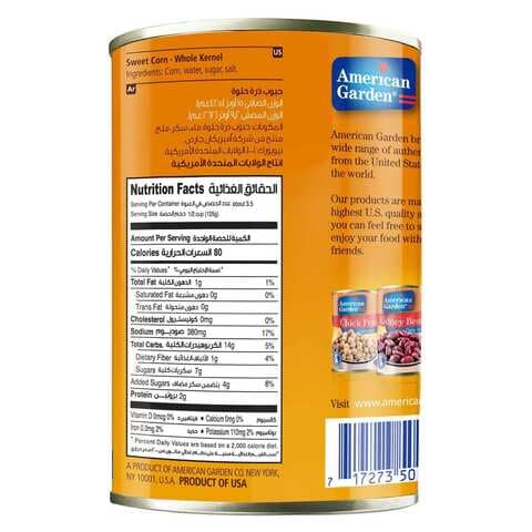 American Garden Whole Kernel Sweet Corn 425g