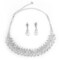 Tanos - Fashion Bling Bling Silver Plated Set Necklace U shape design Crystal Rhinestone