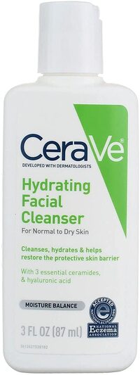 Cerave, Hydrating Facial Cleanser, For Normal To Dry Skin, 3 Fl Oz (87 ml)