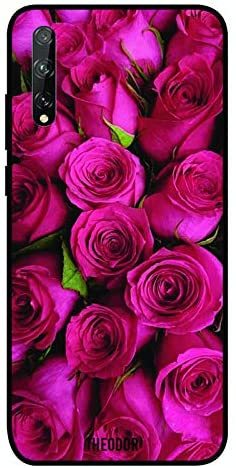 Theodor - Huawei Y8P Case Cover Pink Roses Flexible Silicone Cover