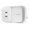 Belkin BoostCharge Pro Dual USB-C GaN Wall Charger With PPS 45W White