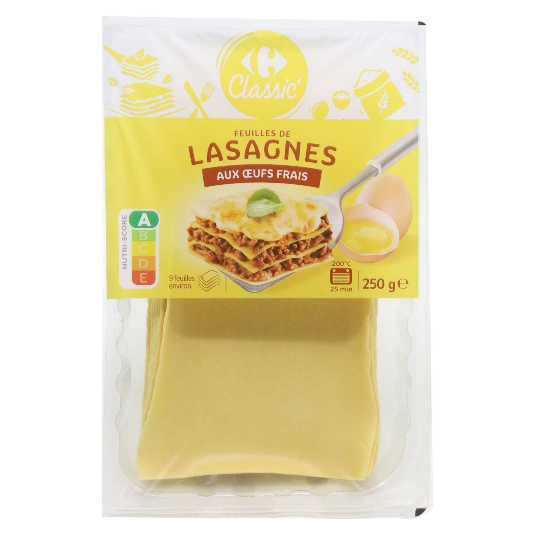Buy Carrefour Lasagna Sheets 250g Online - Shop Fresh Food on Carrefour UAE