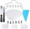 SKY-TOUCH Cake Decorating Supplies,21pcs Cake Decorating Kit with Cake Rotating Turntable, Icing Spatulas,Cake Scrappers, Cake Cutter, Piping Nozzles,Pastry Bag,Piping Tip Couplers