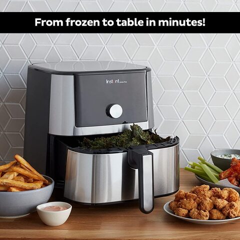 Instant Vortex Air Fryer, 5.7 L 6Quart, 6 OneTouch Cooking Programs, Digital Touchscreen, Large Square NonStick Fryer Basket, INP140306701GC, Stainless Steel