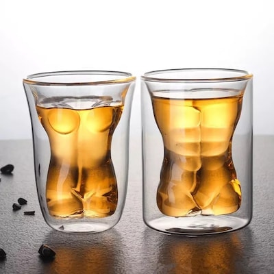 Buy Double Wall Whisky Glass 250ML, 1CHASE