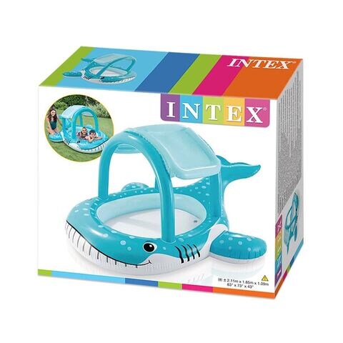 Intex Whale Shade Inflatable Pool 57125EP Blue 83x73x43inch