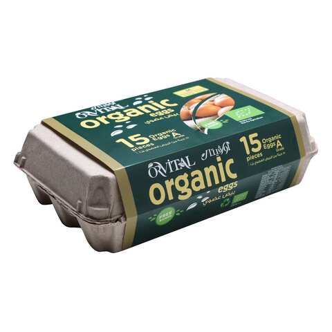 Orvital Organic Eggs Medium 15 PCS