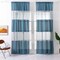 DEALS FOR LESS - Modern  Striped Tulle,  Window Sheer Curtains set of 2 Pieces, Blue Color.